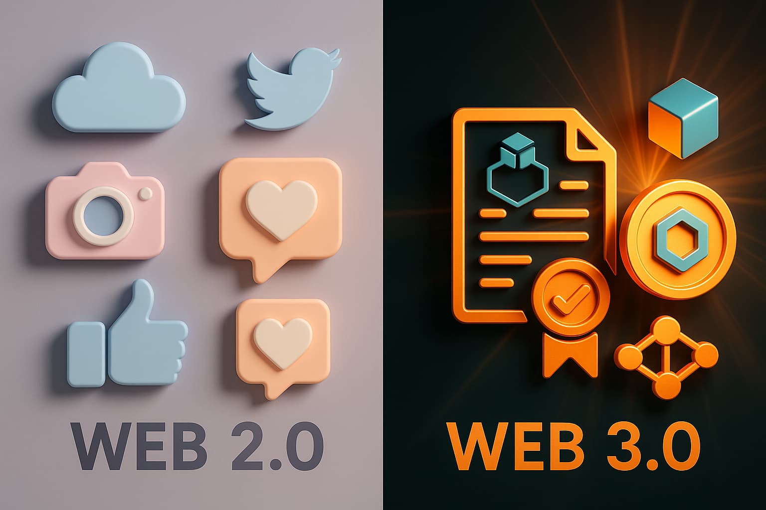 وب ۱, وب ۲, وب ۳, Web 1.0, Web 2.0, Web 3.0, اینترنت غیرمتمرکز, بلاک‌چین, قرارداد هوشمند, توکن, اقتصاد توکنی, NFT, DAO, توکن‌های حکمرانی, توکن‌های دیجیتال, پالیگان, لایه دوم, مقیاس‌پذیری وب ۳, شفافیت داده, مالکیت داده, کیف پول دیجیتال, هویت دیجیتال, احراز هویت غیرمتمرکز, DeFi, GameFi, متاورس, اینترنت اشیاء, IoT, اینترنت نسل جدید, تفاوت وب ۲ و وب ۳, فناوری‌های وب ۳, مزایای وب ۳, چالش‌های وب ۳, تمرکززدایی, آینده اینترنت, نسل جدید اینترنت, تعاملات همتا به همتا, وب غیرمتمرکز, پروتکل‌های بلاک‌چین, امنیت دیجیتال, تعاملات آنلاین, فناوری بلاک‌چین, تراکنش غیرمتمرکز, شبکه‌های غیرمتمرکز, وبلاگ نویسی, شبکه‌های اجتماعی, قراردادهای خوداجرا, زیرساخت‌های بلاک‌چین, آموزش وب ۳, دارایی دیجیتال, مالکیت دیجیتال, اقتصاد مشارکتی, شفافیت بلاک‌چین, سئو وب ۳, تکنولوژی وب, تحول دیجیتال, کاربران وب ۳